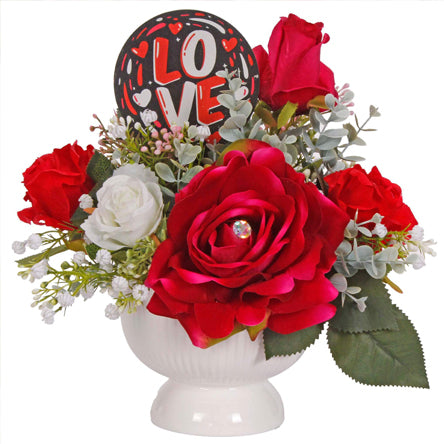 Arreglo Floral Con Pick Love