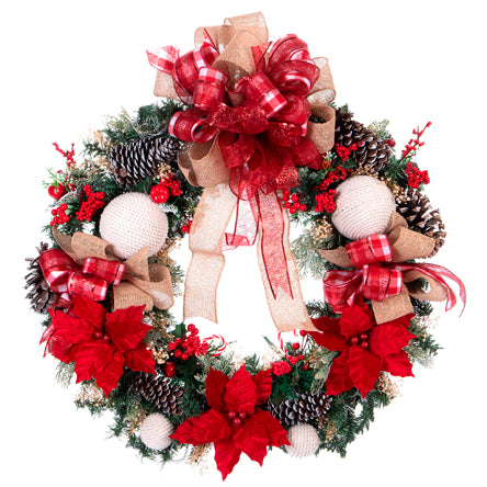 Corona Navideña Rustica