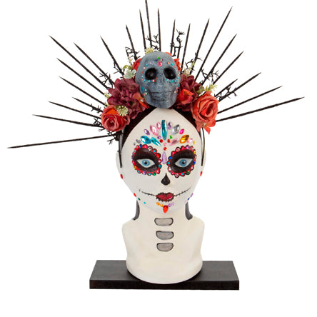 Diadema Catrina Cráneo Gris