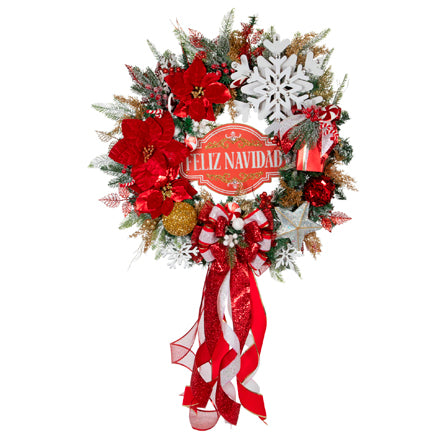 Corona Navideña Feliz Navidad