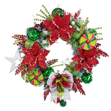 Corona De Pared Caramelos Rojo Verde