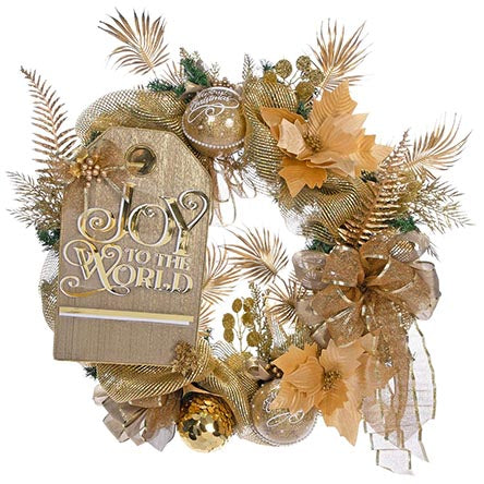 Corona Navideña Oro Joy