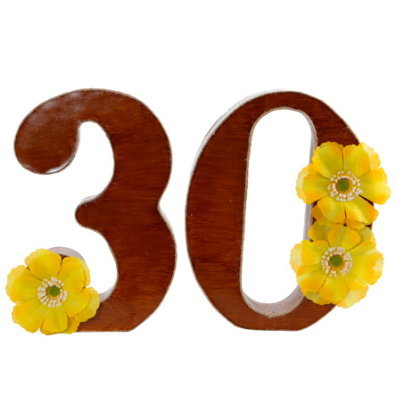 Número 30con Flores