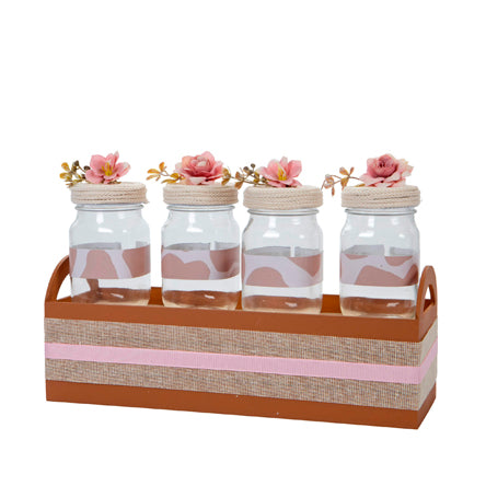 Huacal Con Frascos Baby Revelación