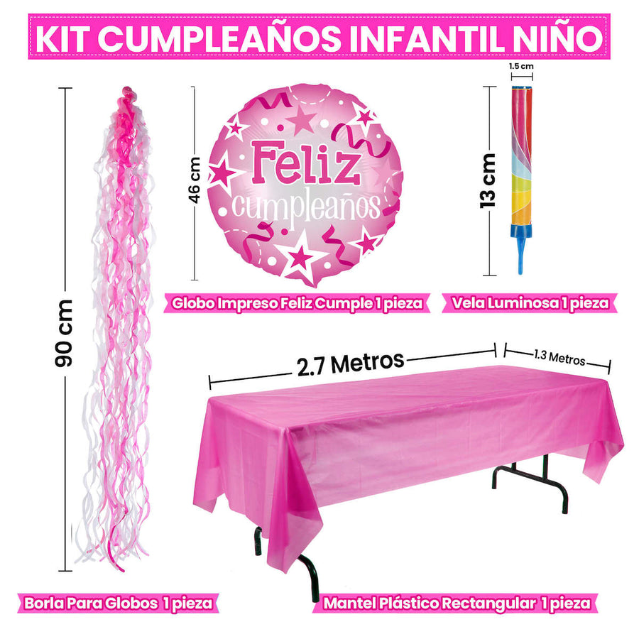 Art.10012 Kit Cumpleaños Niña  1pz