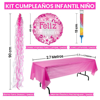 Fantasías Miguel Art.10012 Kit Cumpleaños Niña  1pz