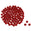 Fantasías Miguel Art.10471 Cuenta Facetada 8mm 1000pz Rojo Opaco