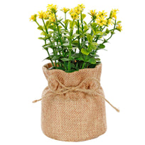 Art.10543 Planta Con Flor Base De Yute