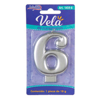 Art.1459 Vela Cumpleaños Número Plata