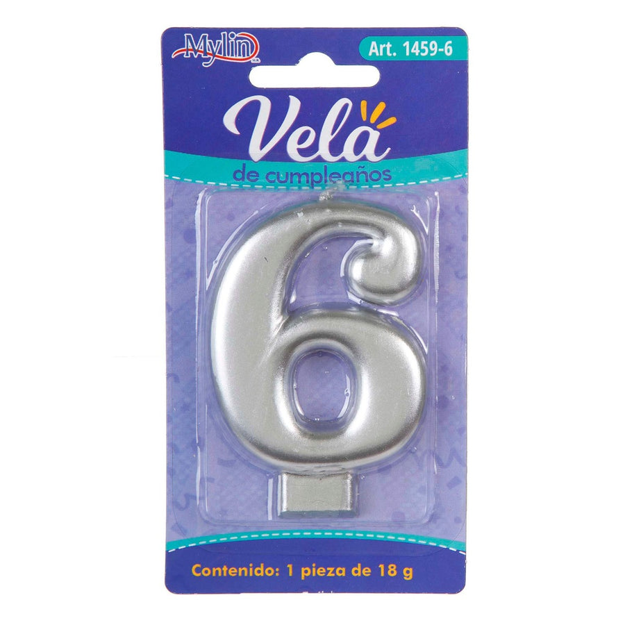 Art.1459 Vela Cumpleaños Número Plata