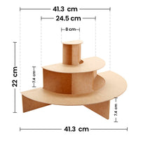 Art.1897 Exhibidor Media Luna 3 Niveles 22x41x22.5cm 1pz