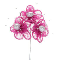 Art.2975 Ramito Flores Con Perlas X3 Flores
