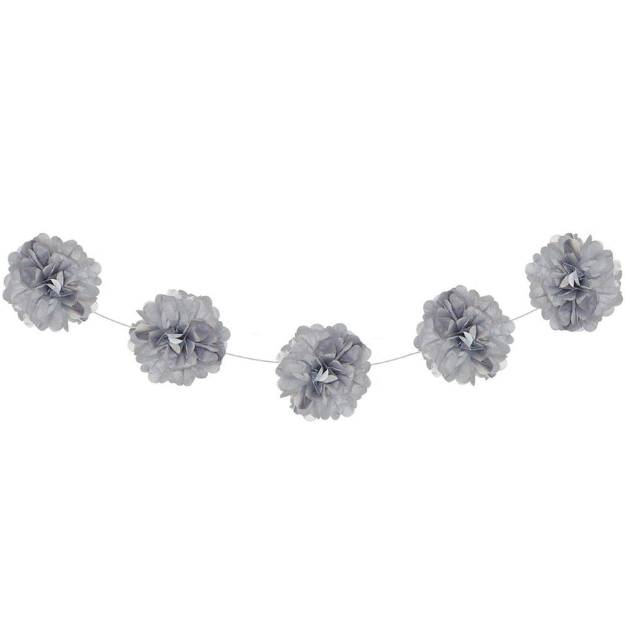 Art.3034 Guía Con 7 Flores De Papel Metálico