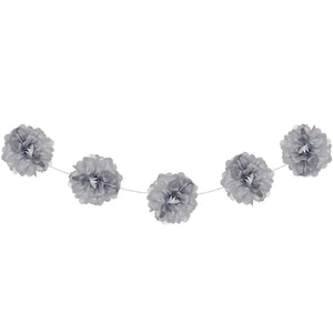 Art.3034 Guía Con 7 Flores De Papel Metálico