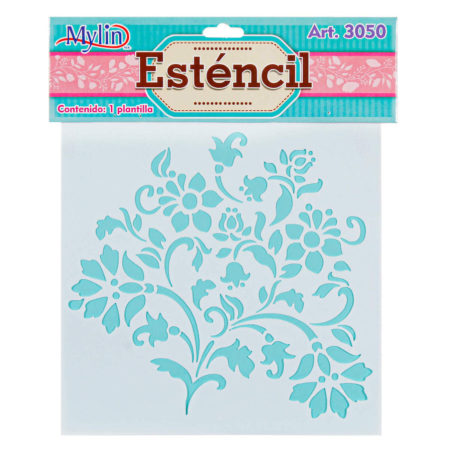 Art.3050 Plantilla Esténcil Flores
