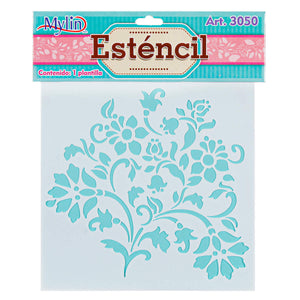 Art.3050 Plantilla Esténcil Flores
