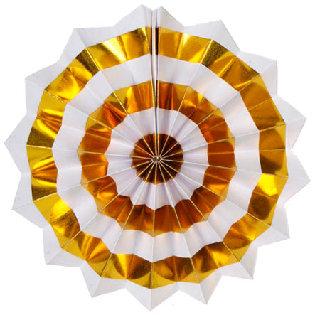 Art.3219 Abanico Redondo Rayas Metálico