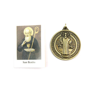 Art.3323 Medalla San Benito Baño Plata