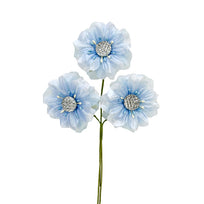 Art.3538 Flor De Papel Fina Con Piedra x3 Flores