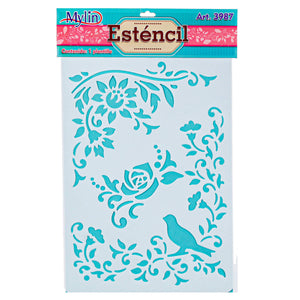Art.3987 Plantilla Stencil Pájaros