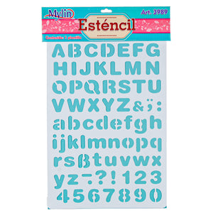 Art.3989 Plantilla Stencil Letras Y Números