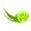 Fantasías Miguel Art.4177 Rosa Con Pluma 8cm 12pz Verde Lima