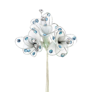 Art.4398 Ramito X3 Flores Malla Con Piedra