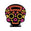 Fantasías Miguel Art.4411 Calavera Color Neón Con Base 18.5x16.5x4cm 1pz B