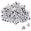 Fantasías Miguel Art.4722 Cuenta Letra Cubo Blanco Negro 5x5x5mm 200pz Blanco/Negro