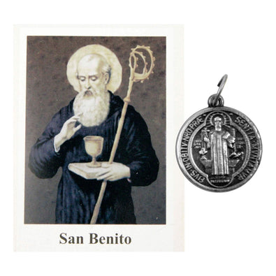 Fantasías Miguel Art.510 Medalla San Benito Plata 17mm 3pz