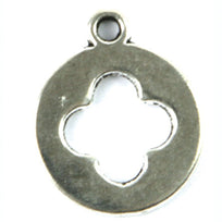 Art.5375 Dije Círculo Flor Metal