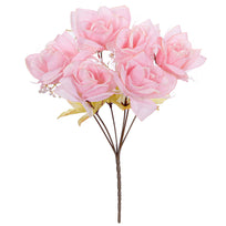 Art.5783 Bush Rosas Con Organza X6