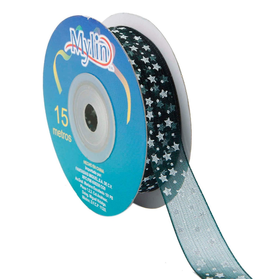 Art.5831 Listón Organza Estrellas Con Puntos