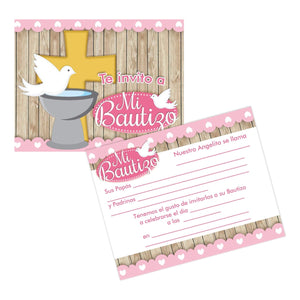 Art.5930 Invitación Mi Bautizo Paloma