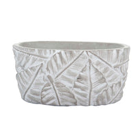 Art.594 Maceta Hojas Rectangular De Cemento
