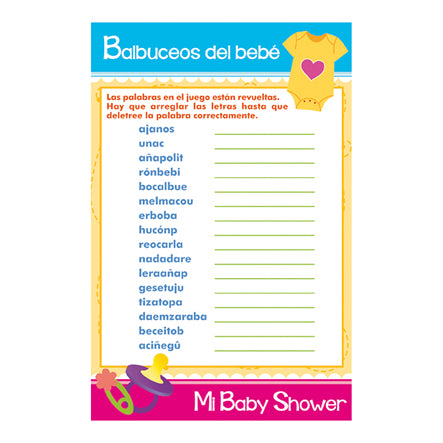 Art.6401 Juegos Baby Shower-Balbuceos