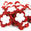 Fantasías Miguel Art.6444 Aplicación Flor De Puffy 33mm 200pz Blanco/Rojo