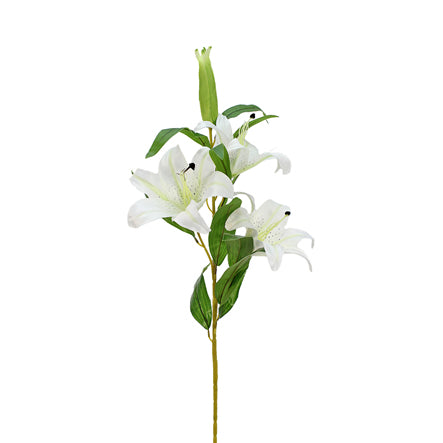 Art.6926 Flor Tallo Lily, 3 Flor,1 Botón