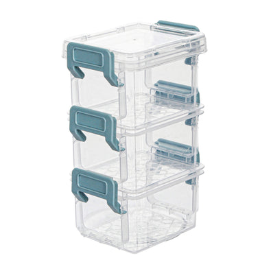 Fantasías Miguel Art.7030 Cajas Apilables De Plástico Con Broche En Los Lados 14x8.8x6.7cm 3pz