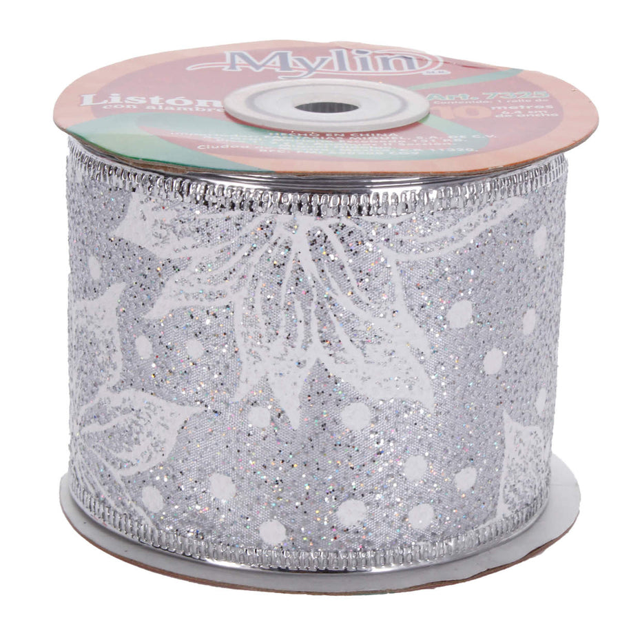 Art.7325 Listón Brillante Nochebuenas Con Orilla