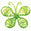 Fantasías Miguel Art.7623 Mariposa Con Alambre 60mm 4pz Verde Lima