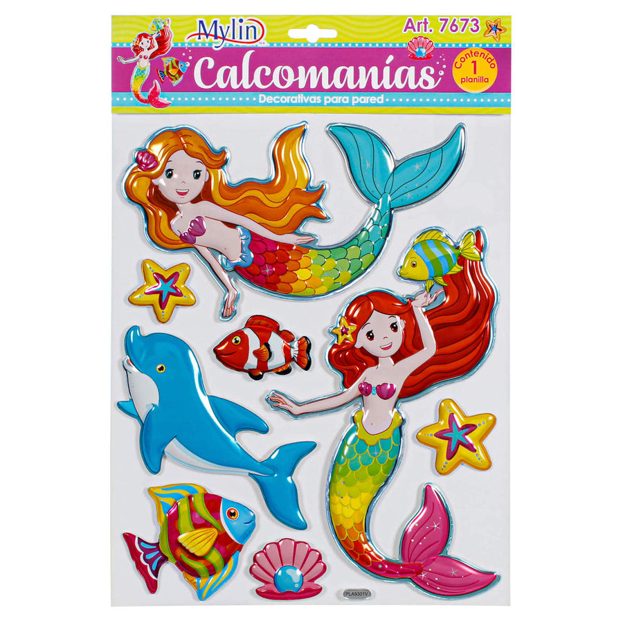 Art.7673 Calcomanía Decorativa Sirenas