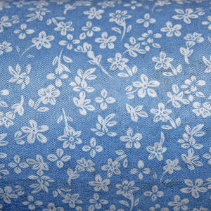 Art.7795 Tela Flor Blanca Poliéster Ancho