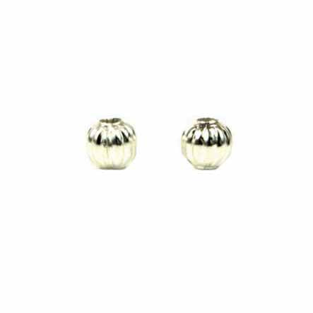 Art.7953 Cuenta Metal Rayada Plata