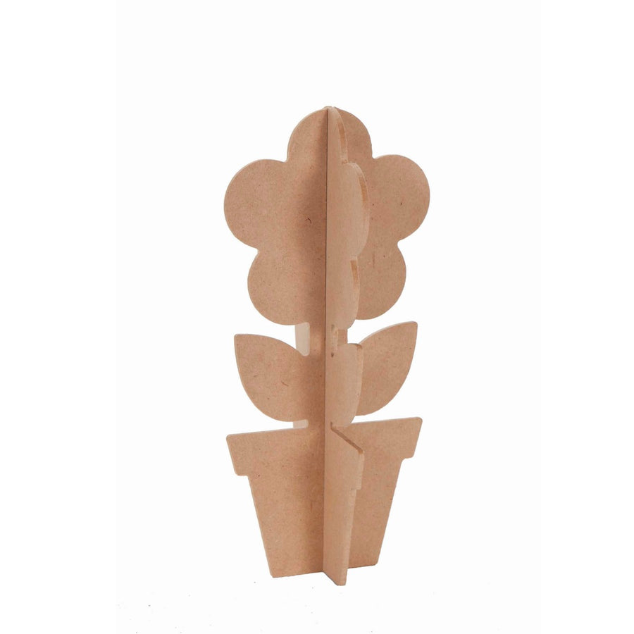 Art.8461 Maceta Flor 3d Madera