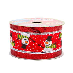 Art.9108 Listón Diamantado Muñeco De Nieve