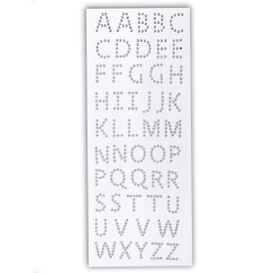 Art.9218 Piedras Acrílicas Con Adhesivos Letras (aprox 50pz)