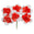 Fantasías Miguel Art.9368 Ramito Grande De Papel X6 Flores 12cm 1pz Naranja