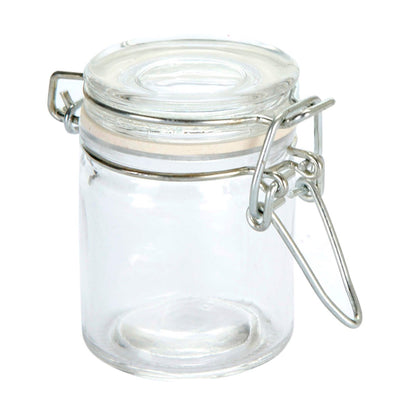 Fantasías Miguel Art.9379 Frasco De Vidrio Con Tapa Clip Metálico Aprox 50ml 6x4.5cm 1pz