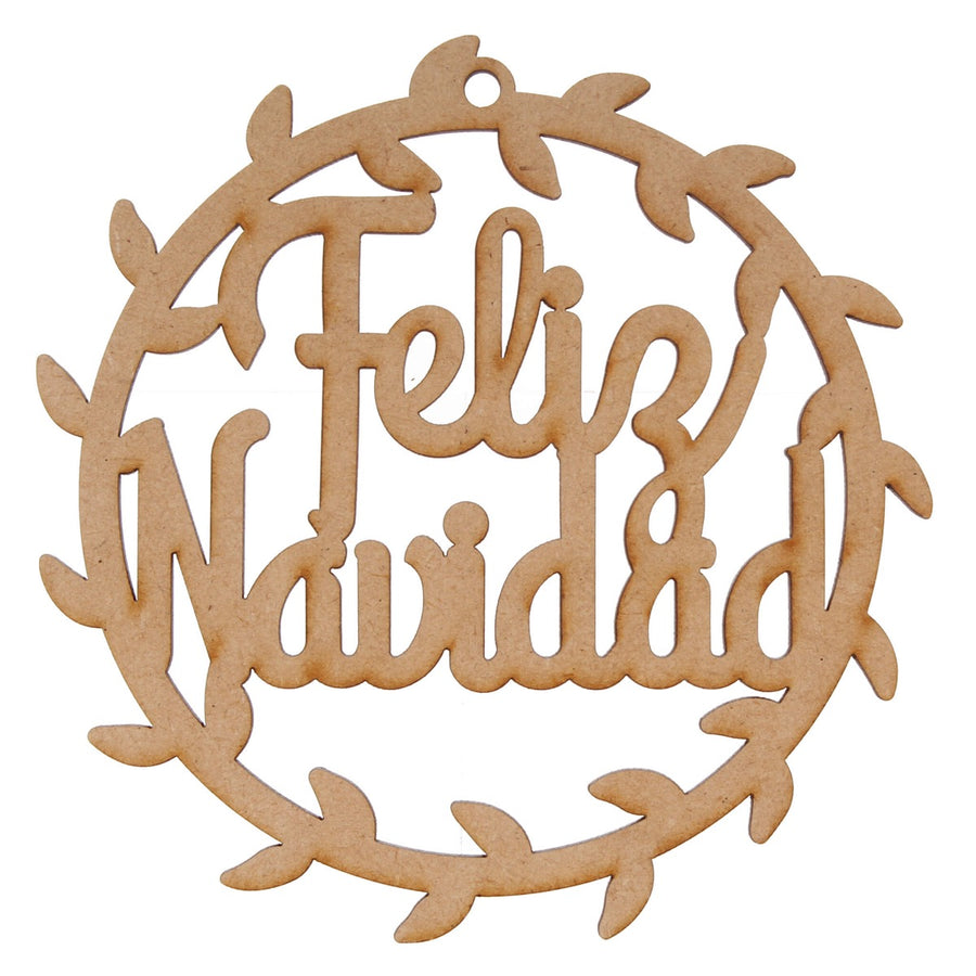 Art.9787 Coronita Feliz Navidad Mdf